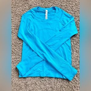 Lululemon Long Sleeve Swiftly Tech Turquoise Tide Size 4!